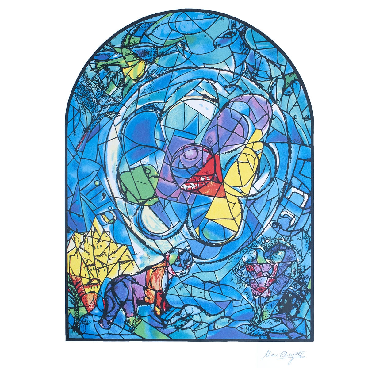 Limited Edition Numbered Marc Chagall Serigraph - The Twelve Tribes - Benjamin main product photo