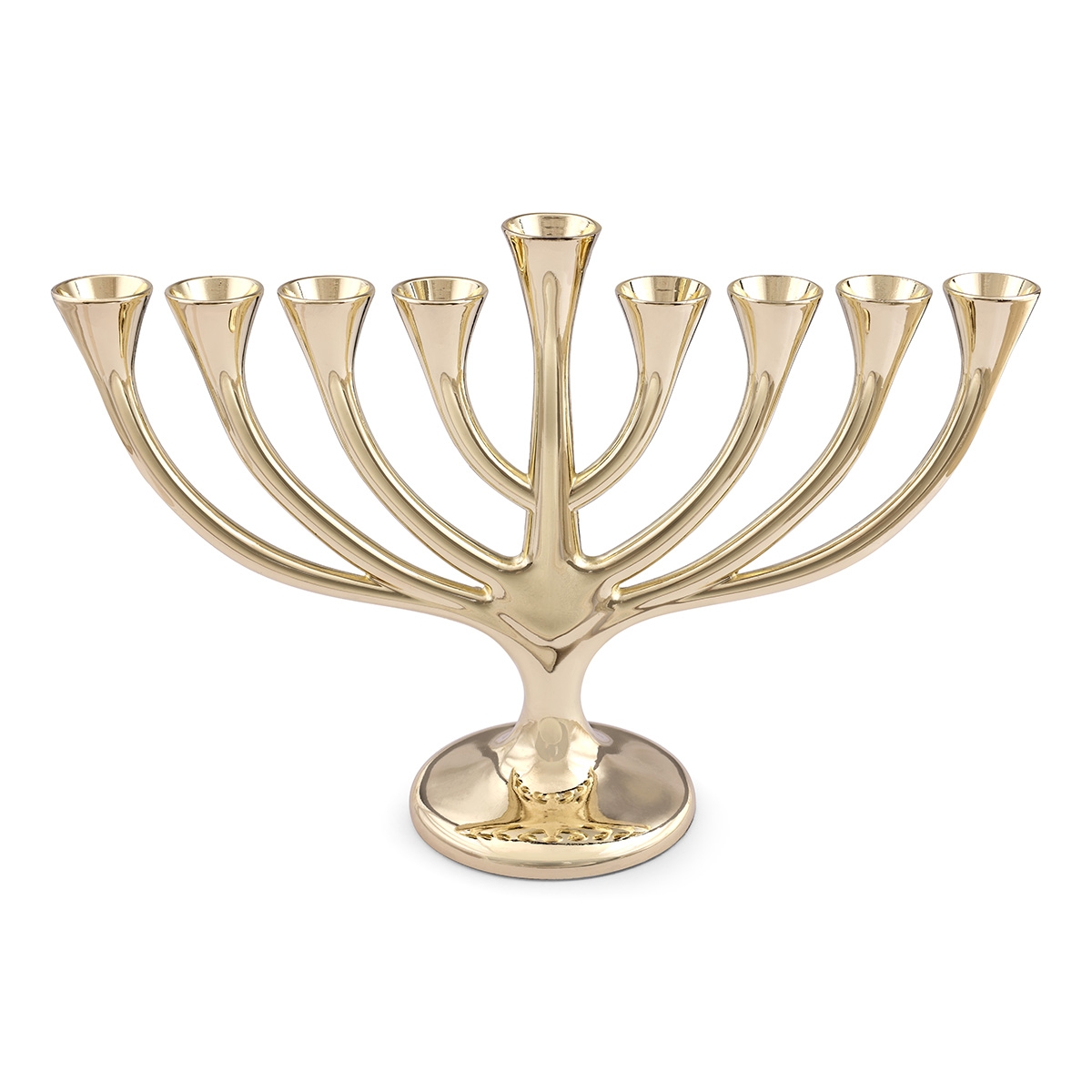 Classic Hanukkah Menorah With Modern Tree Motif main product photo