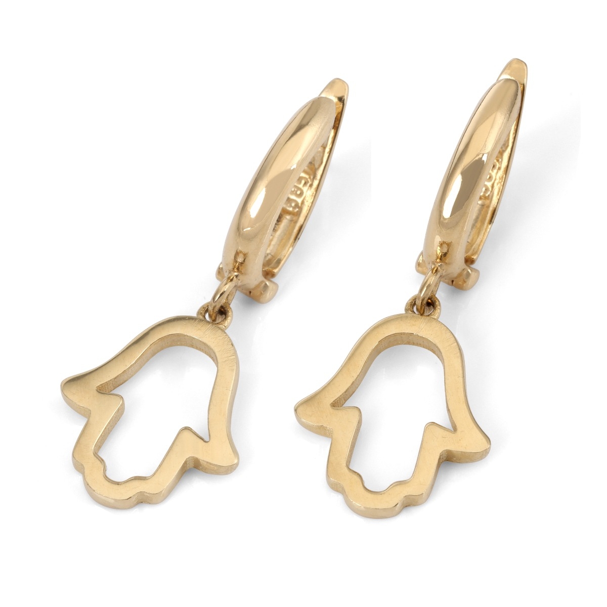 Hamsa 14K Gold Earrings main product photo