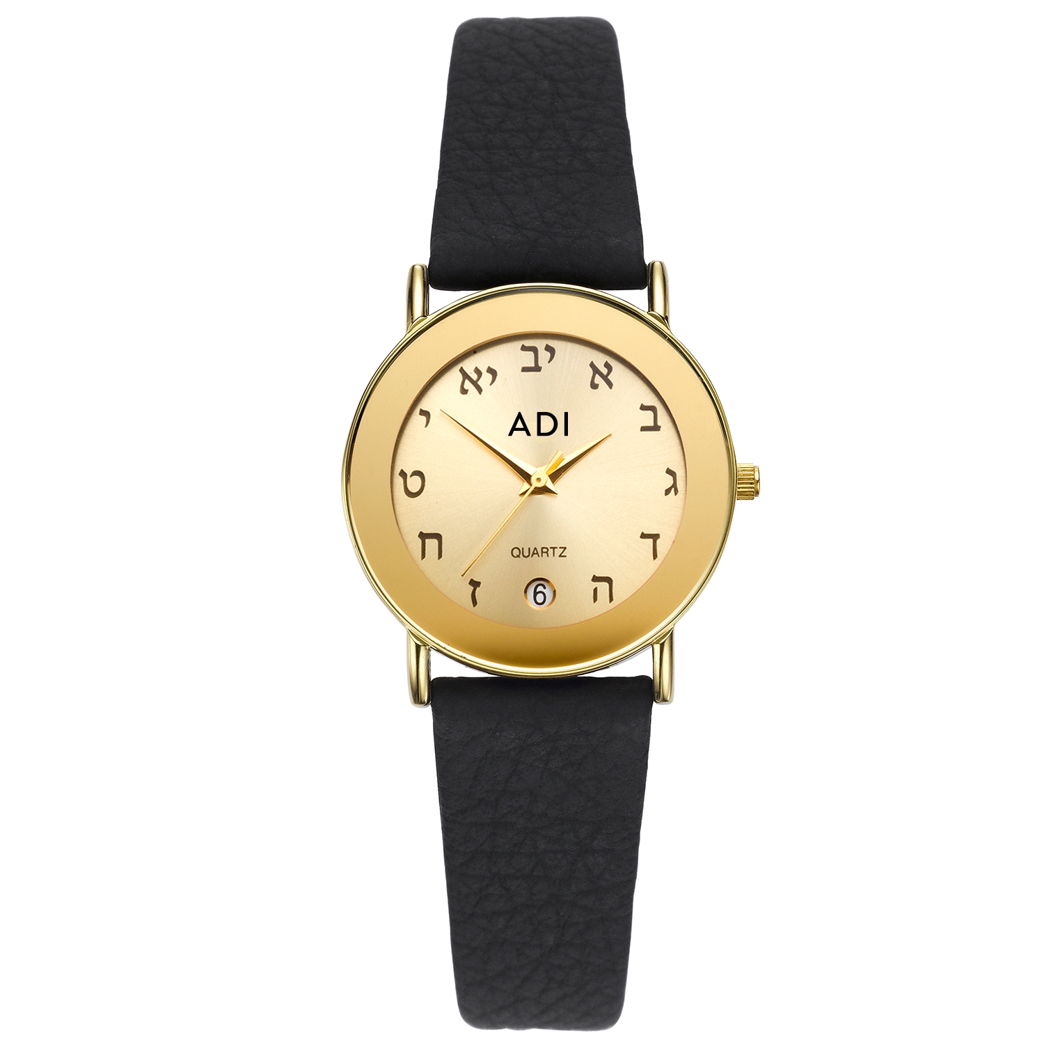 Hebrew Letters Large Golden Women's Watch by Adi main product photo