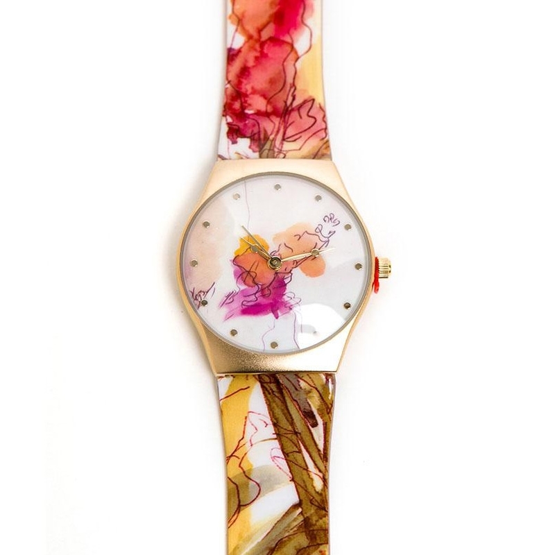 Women's Anna Ticho Orange Flowers Watch main product photo