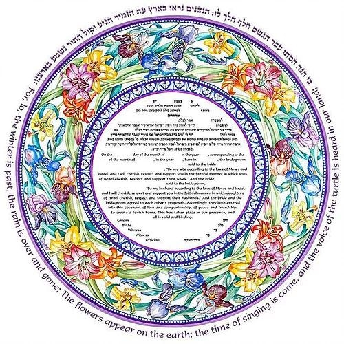 Inna Berl "Spring Flowers" Ketubah – Jewish Marriage Certificate – High Quality Print main product photo