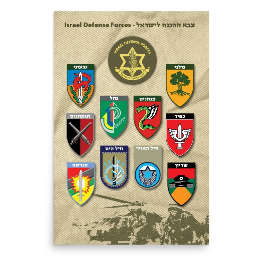 Israel Army Poster with Corps Insignia main product photo