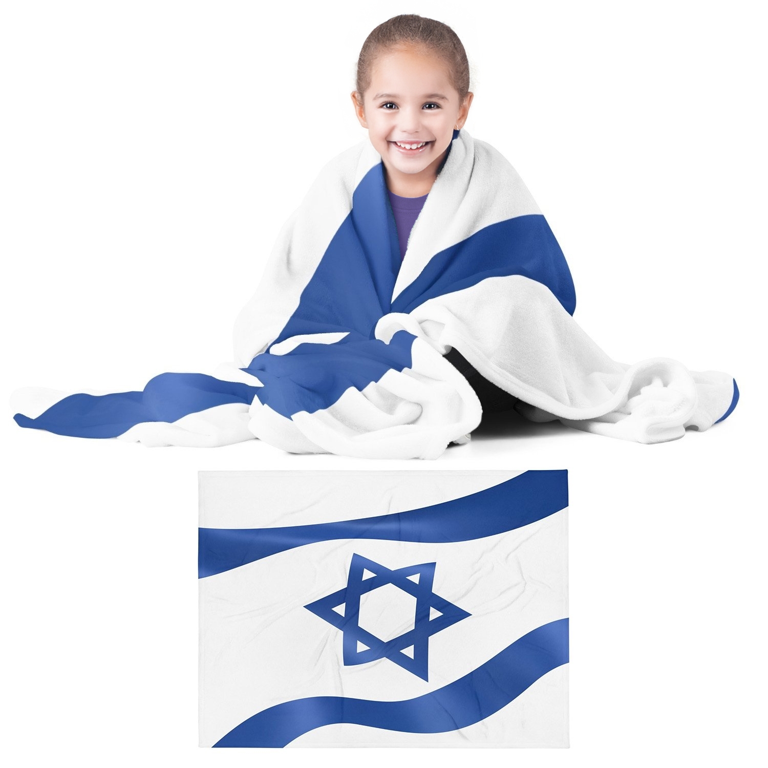 Israeli Flag Throw Blanket main product photo