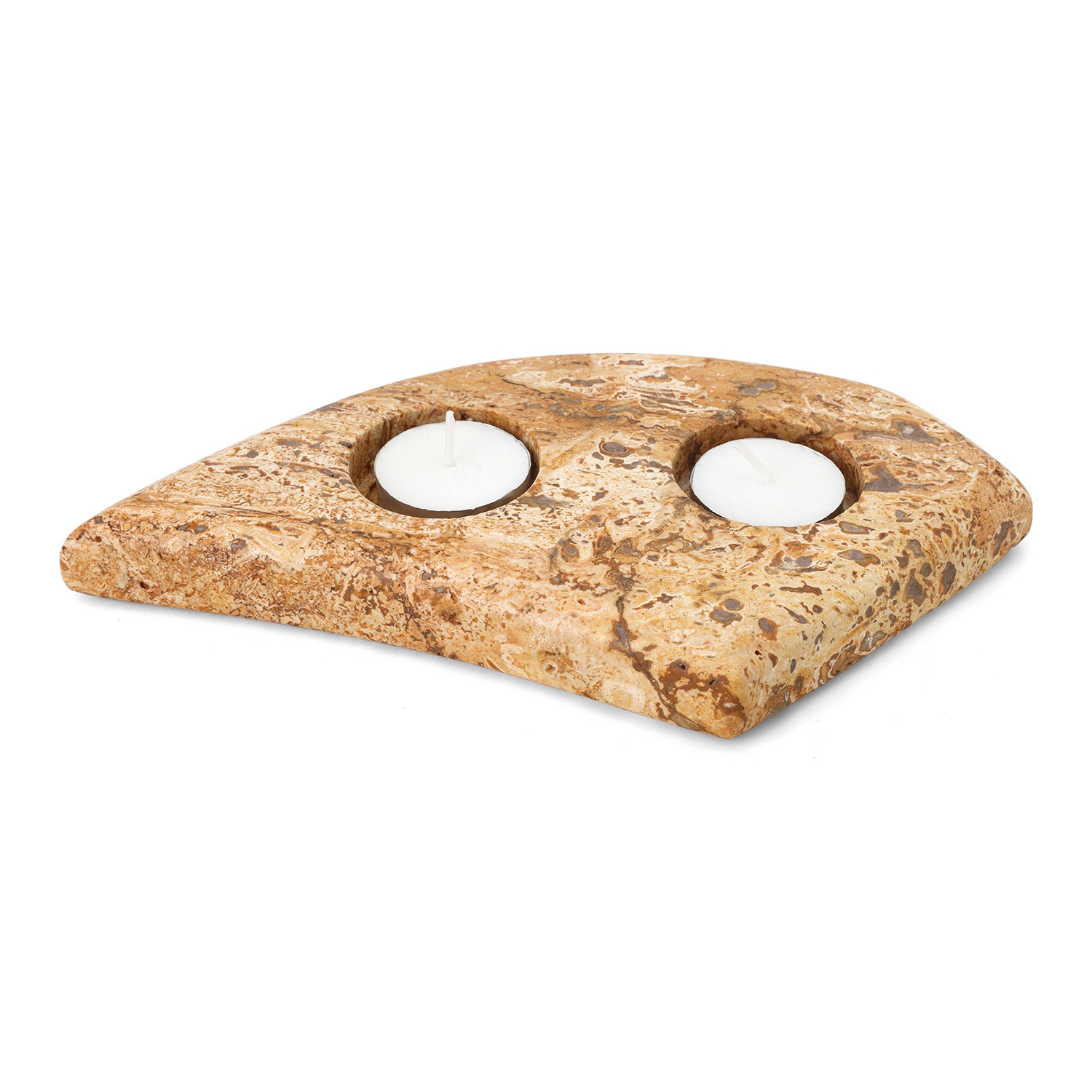 Beige Jerusalem Stone Designer Candle Holder main product photo