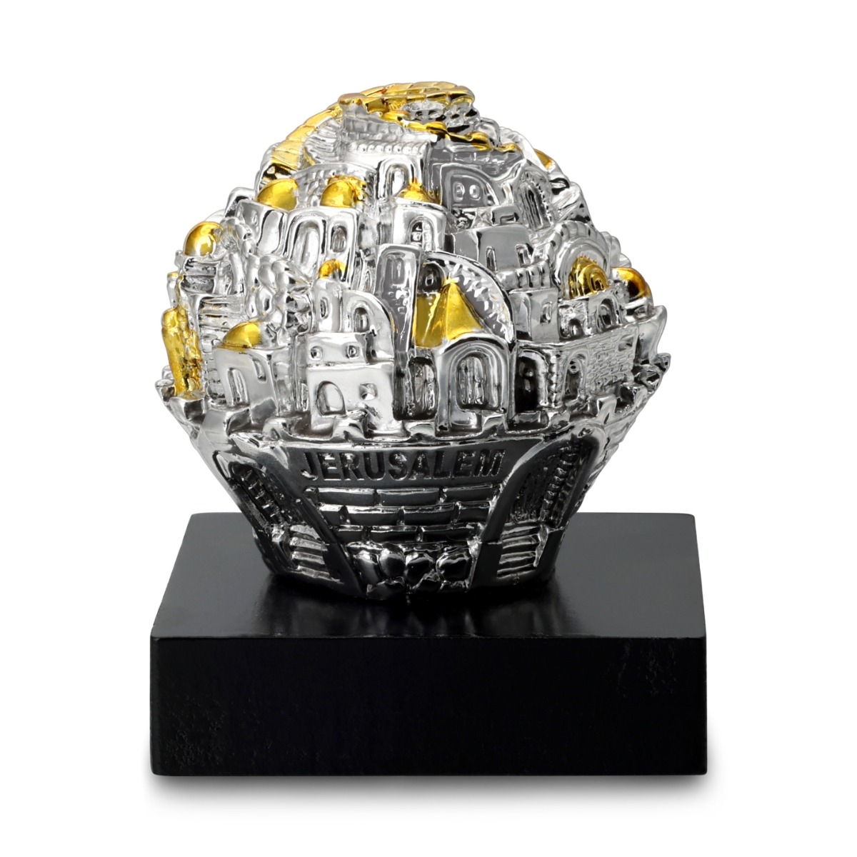 Jerusalem Ball on Base Silver Plated Miniature  main product photo