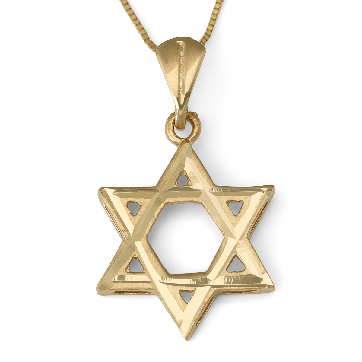 14K Gold Smooth Cut-Out Star of David Pendant main product photo