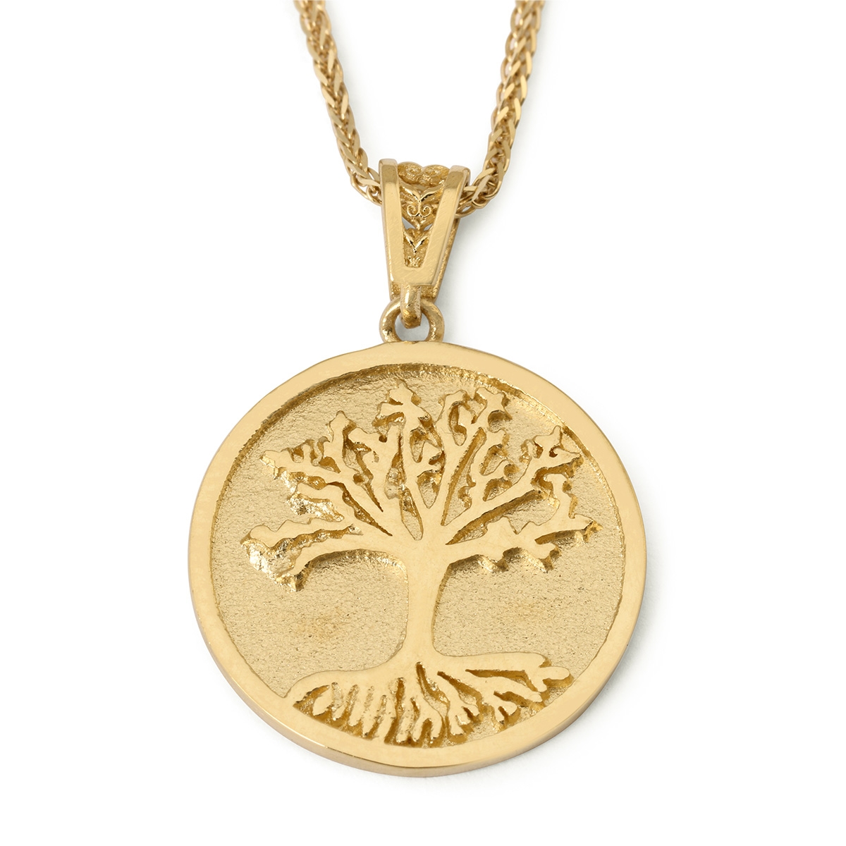 14K Gold Tree of Life Medallion Pendant Necklace main product photo