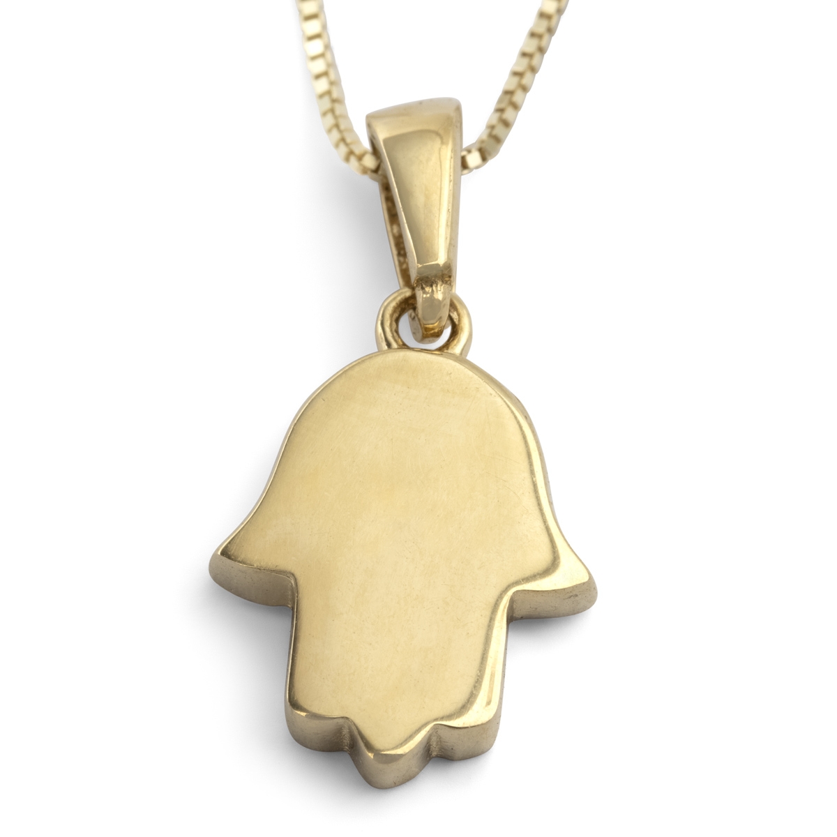 14K Gold Hamsa Pendant Necklace - Yellow or White Gold main product photo