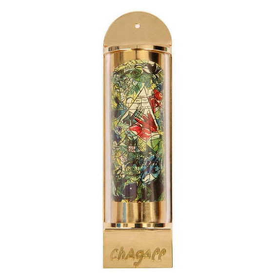 Limited Edition Marc Chagall Mezuzah - 12 Tribes Hadassah Windows - Issachar main product photo