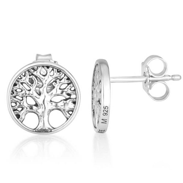 Marina Jewelry 925 Sterling Silver Tree of Life Stud Earrings main product photo