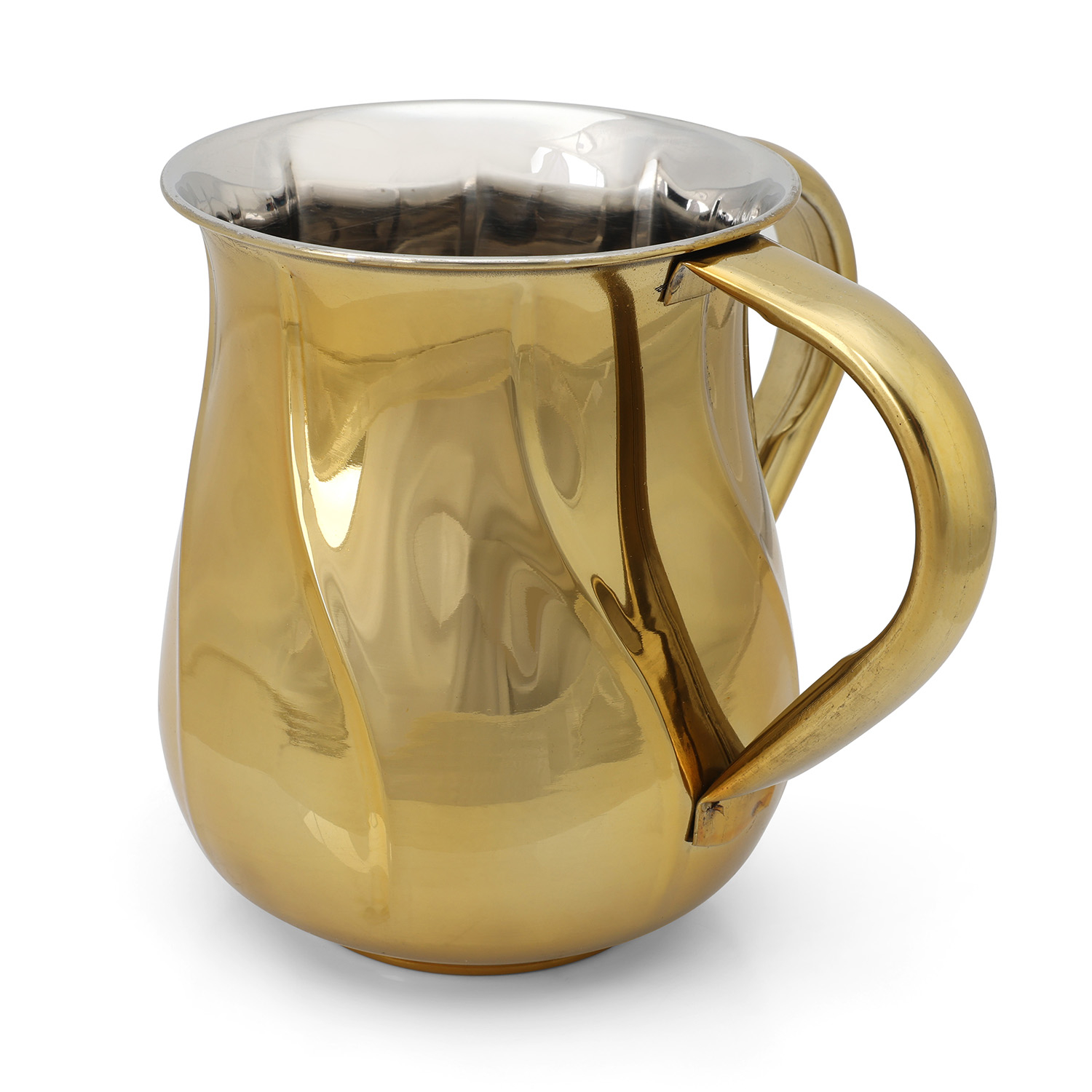 Elegant Stainless Steel Netilat Yadayim Cup – Modern Design in Gold & Silver Finish main product photo