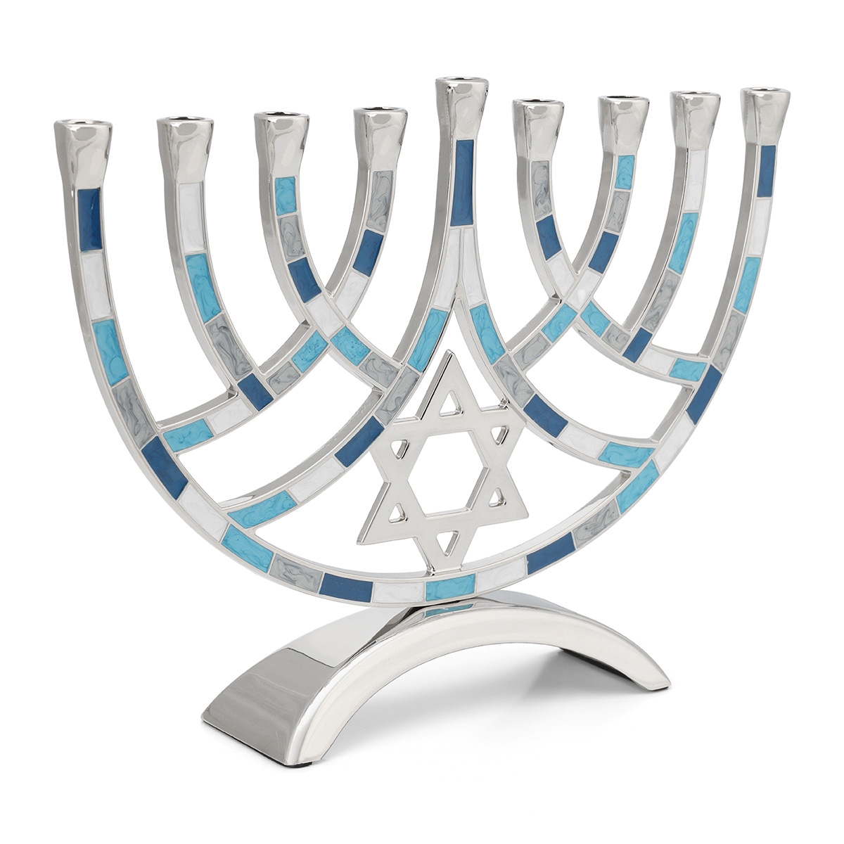 Multicolored Star of David Hanukkah Menorah main product photo
