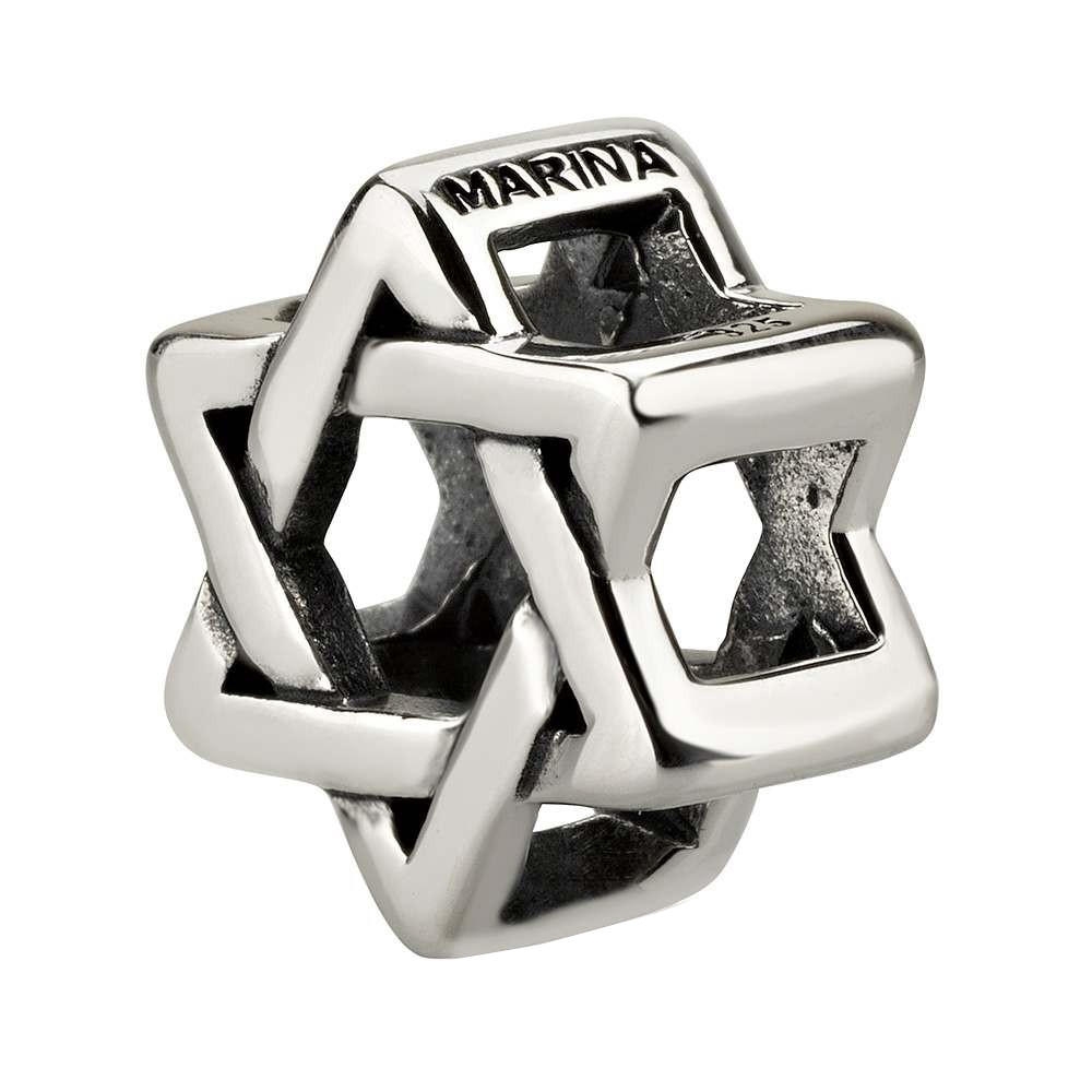 Marina Jewelry Interlocked Star of David Bead Charm main product photo