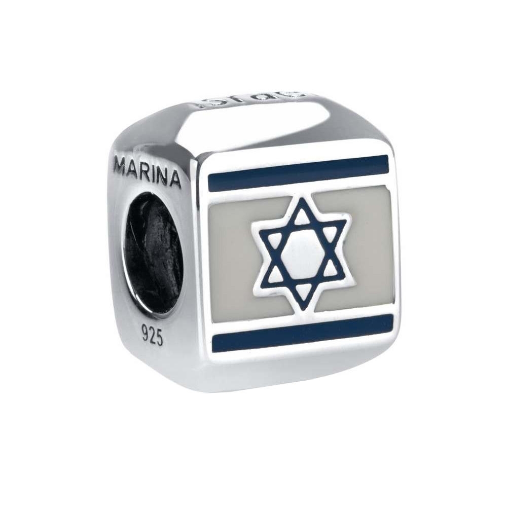 Marina Jewelry Flag of Israel Bead Charm main product photo