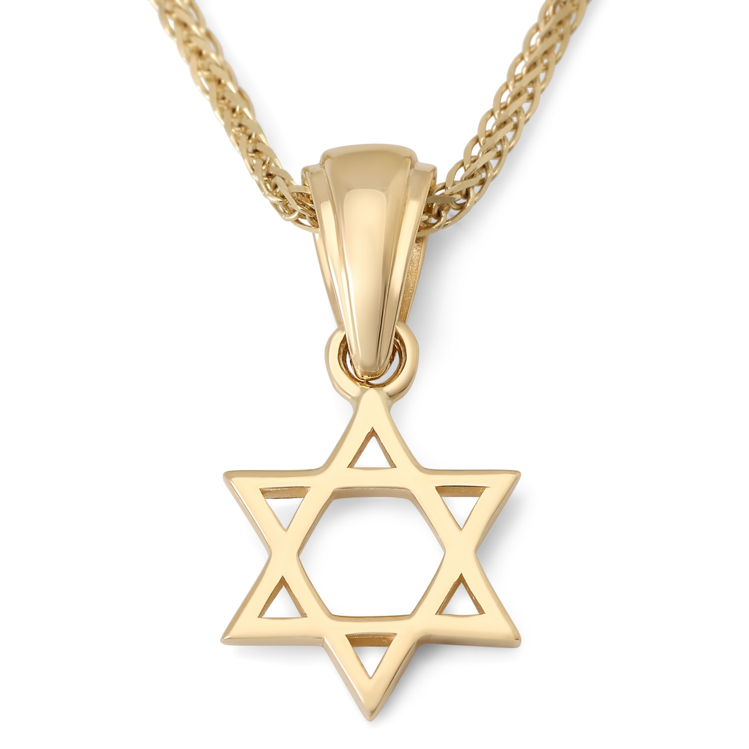 Women's Small Polished 14K Gold Star of David Pendant main product photo