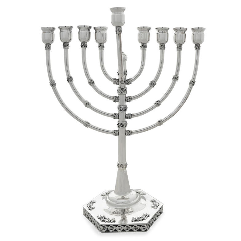 Nadav Art Large Sterling Silver Classic Menorah main product photo