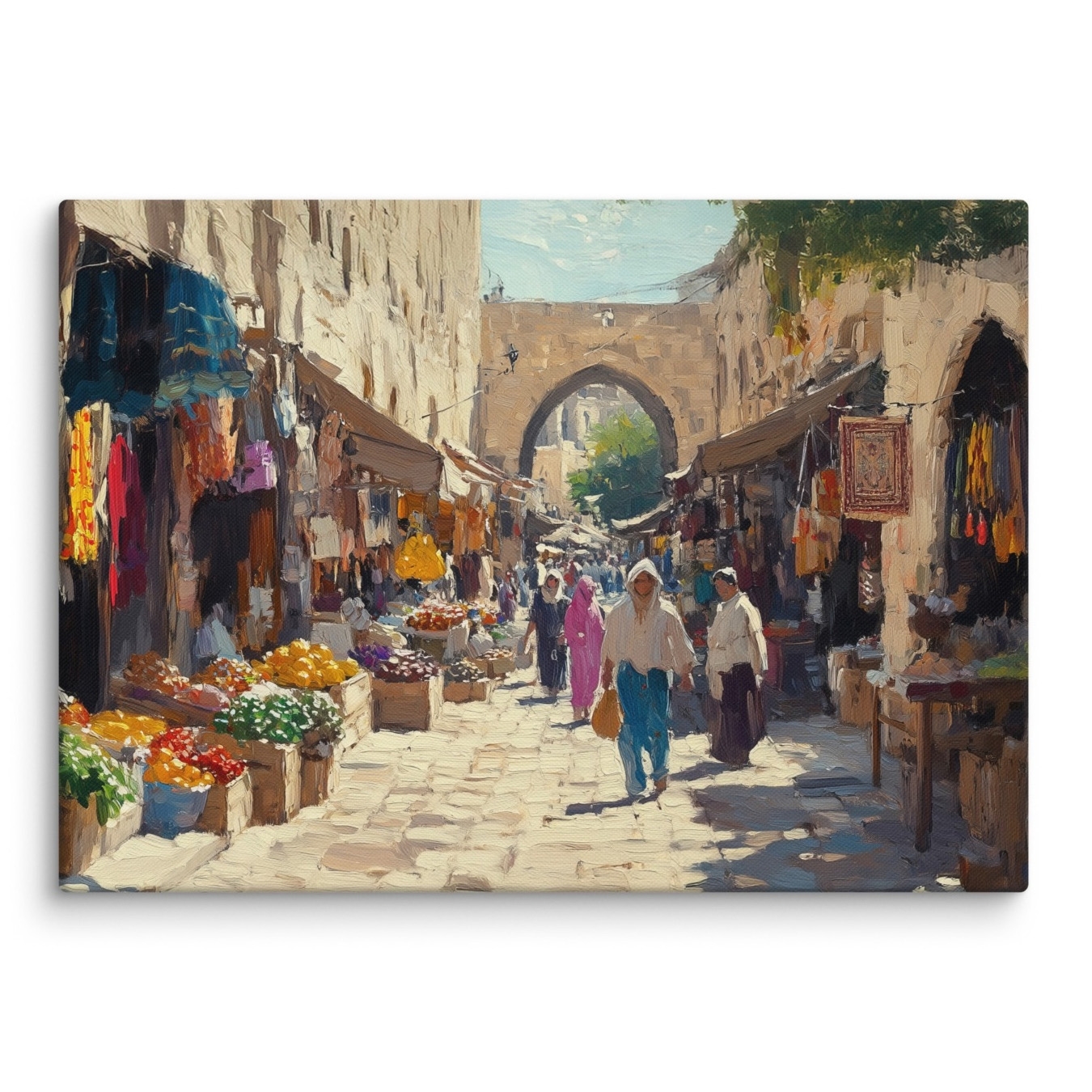 Old Jerusalem Market Print on Canvas main product photo