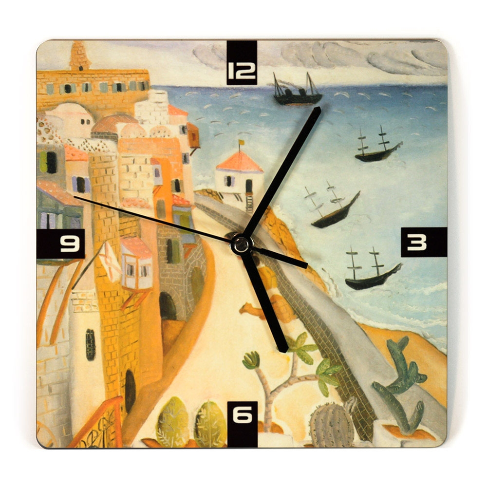 Ofek Wertman Ancient Port of Jaffa Wooden Clock main product photo