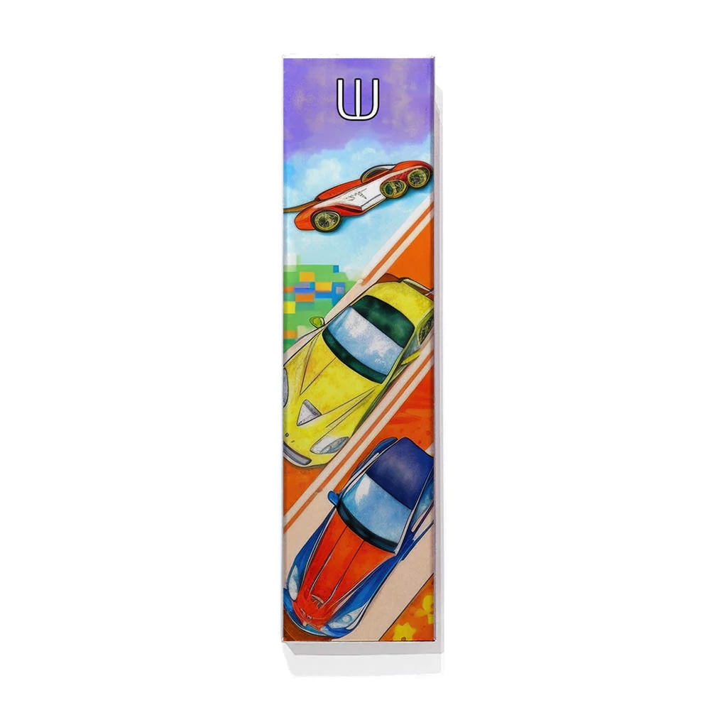 Ofek Wertman Children's Racing Cars Aluminum Mezuzah Case main product photo
