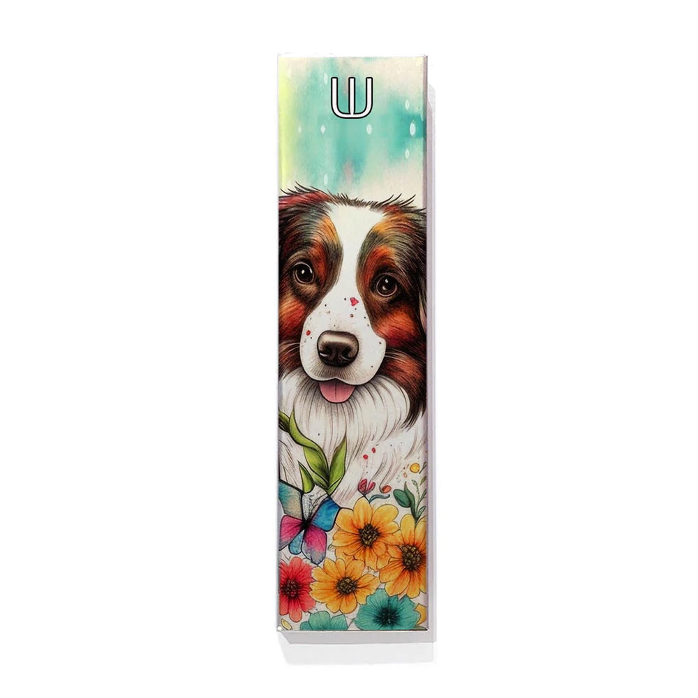 Ofek Wertman Handmade Border Collie Dog Aluminum Mezuzah Case main product photo