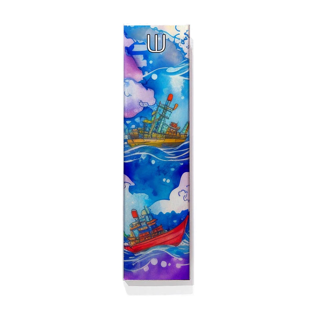 Ofek Wertman Handmade Ships at Sea Aluminum Mezuzah Case main product photo