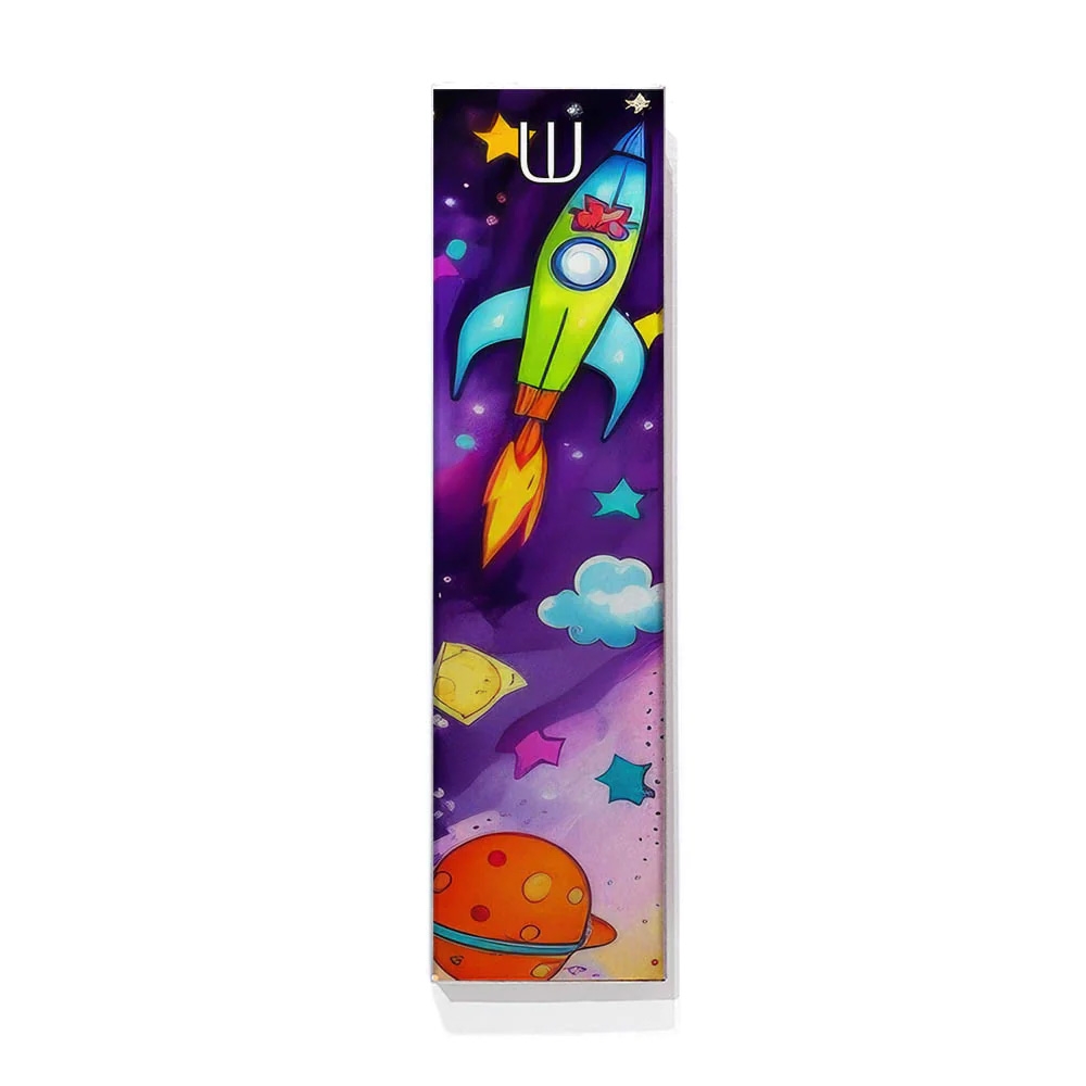 Ofek Wertman Children's Space Rocket Aluminum Mezuzah Case main product photo