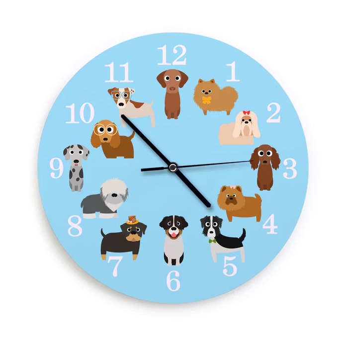 Ofek Wertman Dog Lover Wooden Clock  main product photo