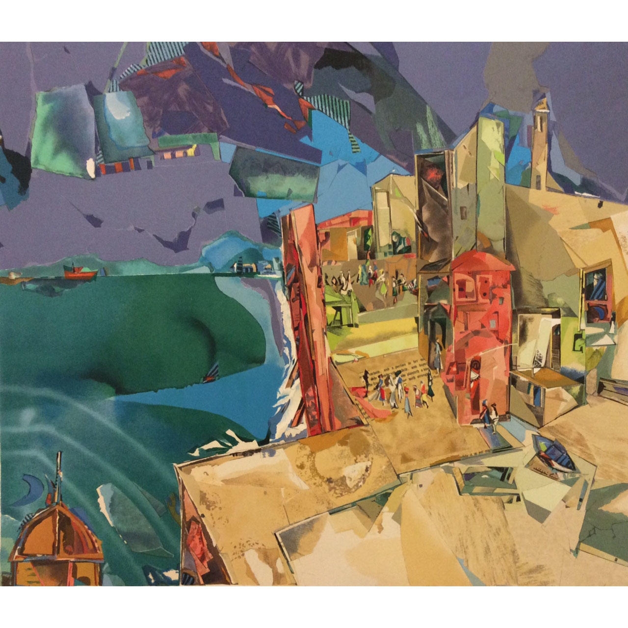 Mediterranean Promenade. Artist: Naama Nothman. Handsigned & Numbered Limited Edition Serigraph main product photo