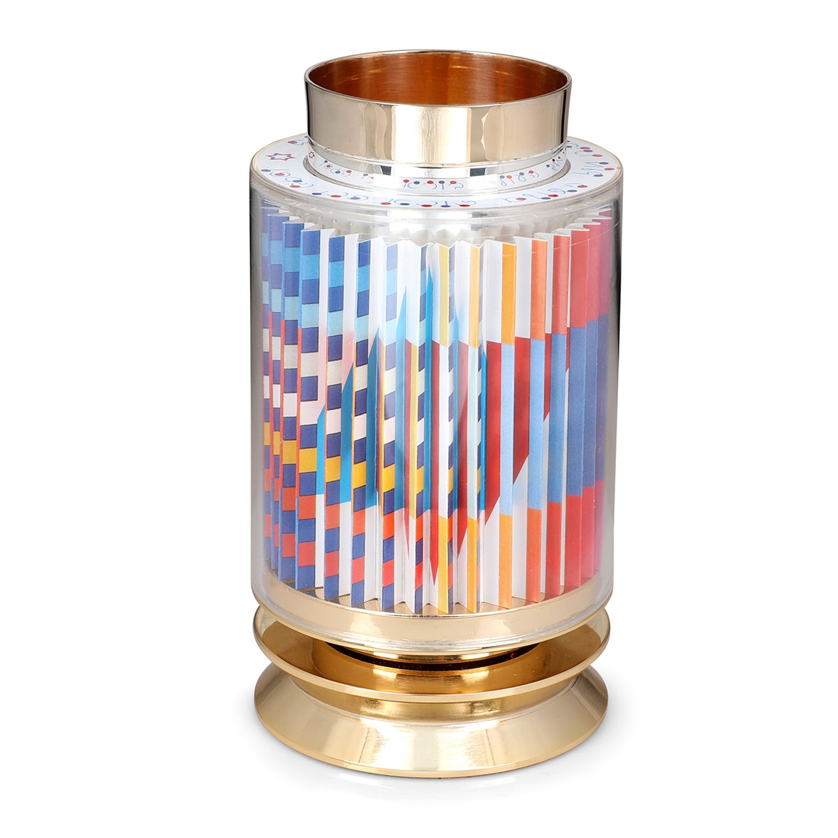 The Agam Rainbow 24K Gold-Plated Revolving Star of David Kiddush Cup main product photo