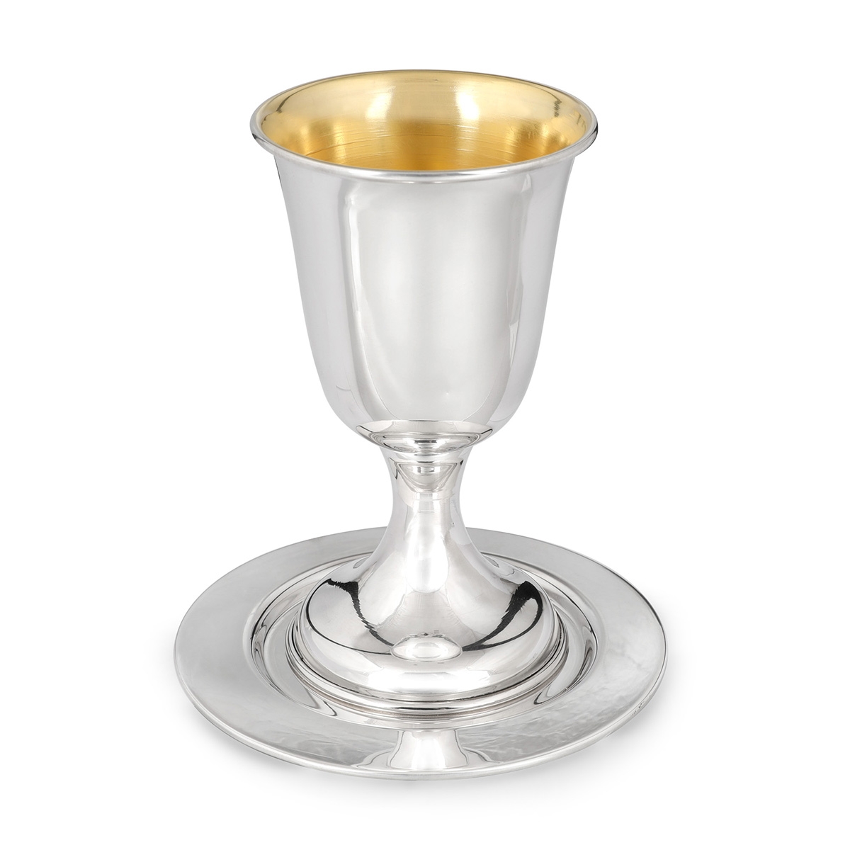 Bier Judaica Elegant Handcrafted Sterling Silver Kiddush Cup With Polished Finish main product photo