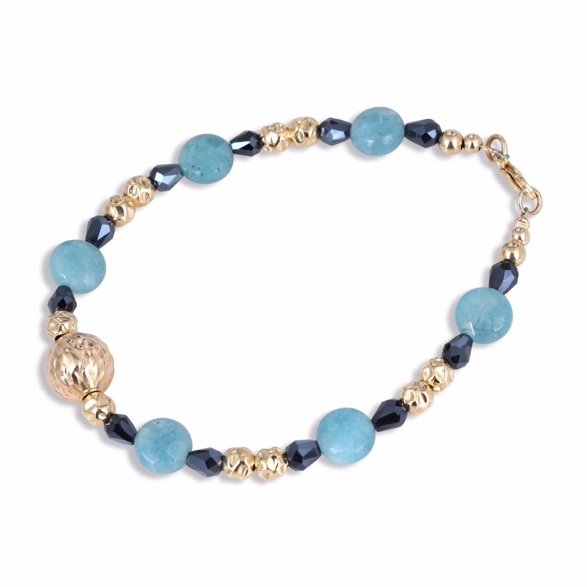 Rafael Jewelry Blue and Gold Gemstone Bracelet main product photo