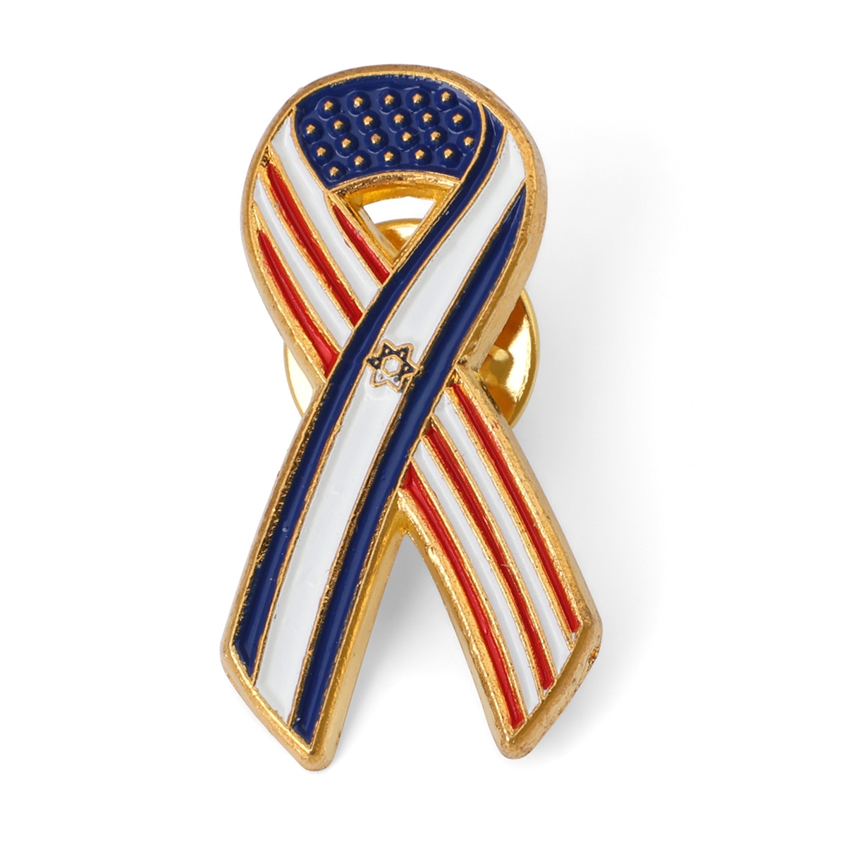 Israel and America United Enamel Lapel Pin main product photo