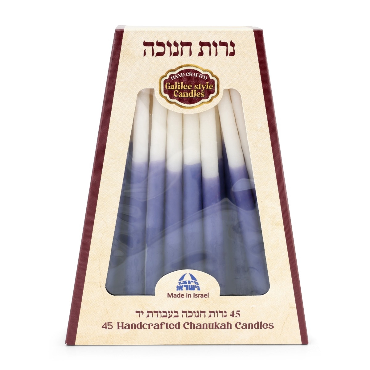 Luxury Hanukkah Candles - Blue & White main product photo