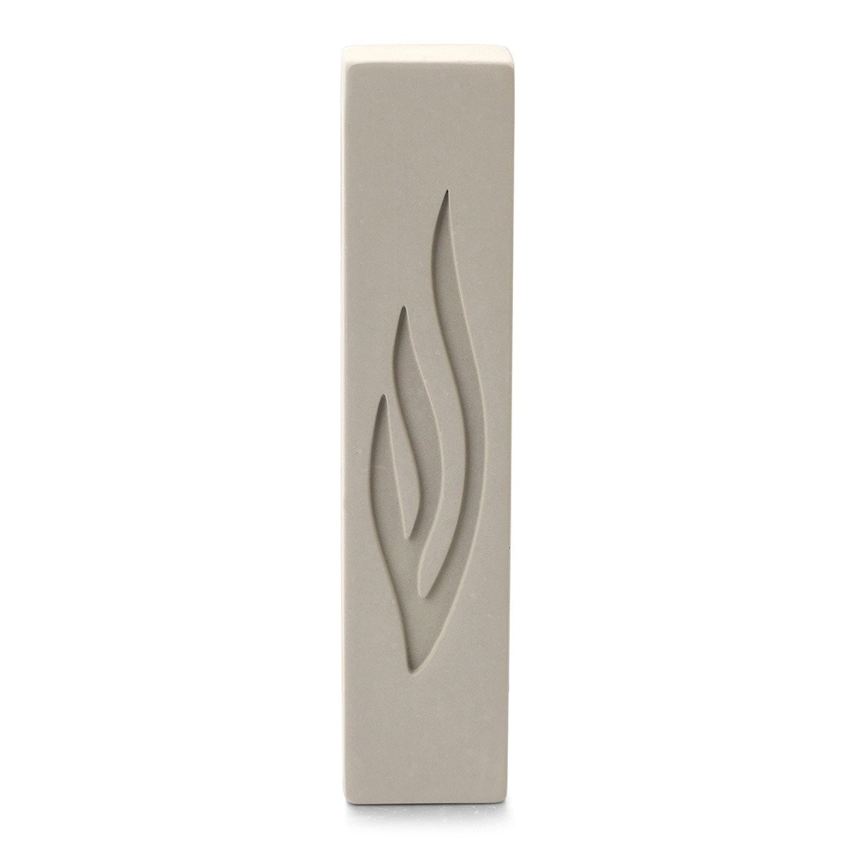 Small Flame-Shaped Shin Mezuzah Case main product photo