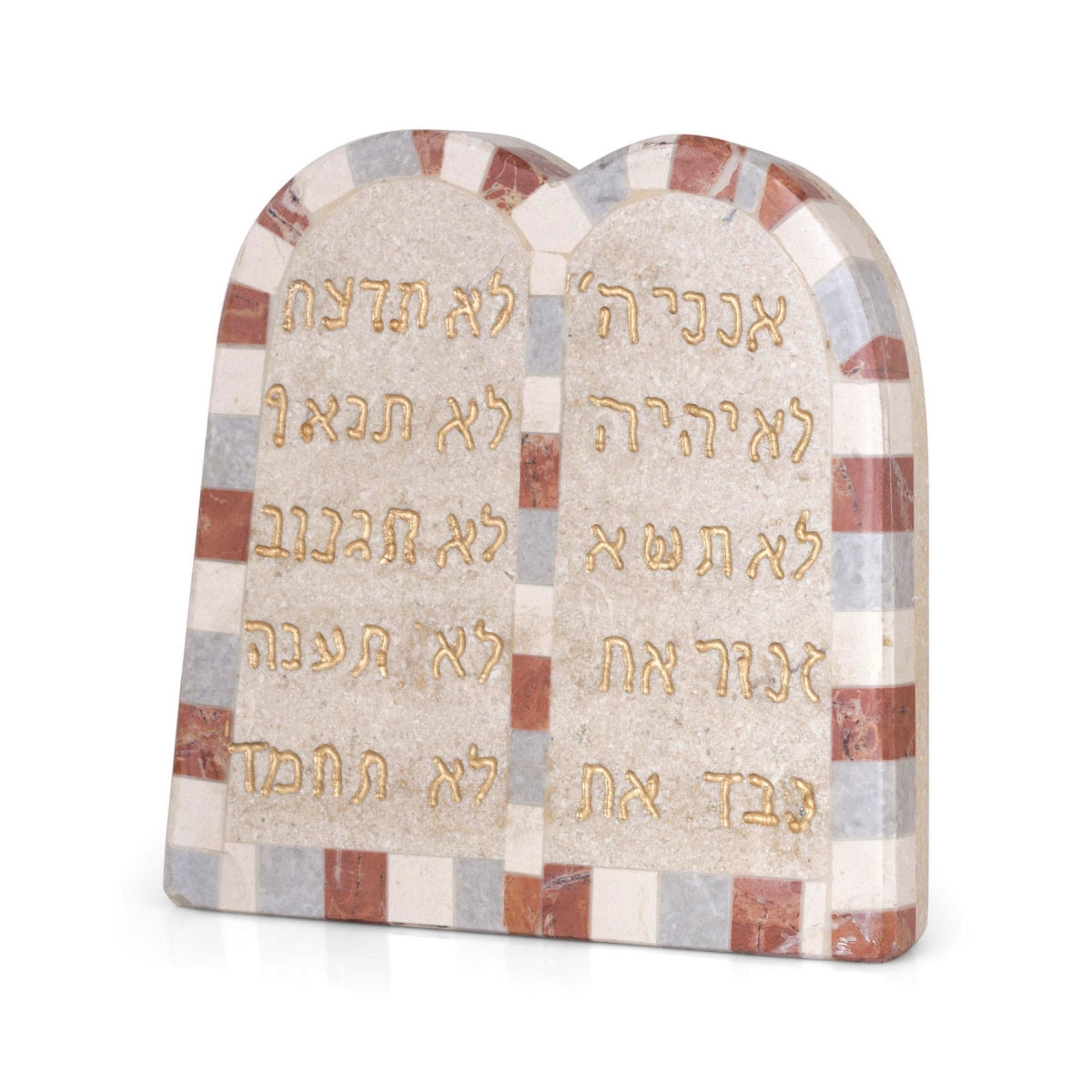 Jerusalem Stone Large Mosaic 10 Commandments  main product photo