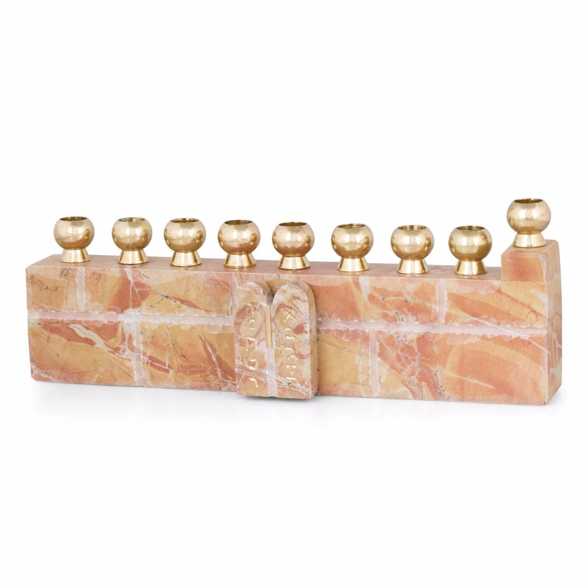 Jerusalem Stone 10 Commandments Hanukkah Menorah main product photo
