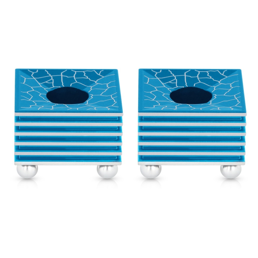 Square Shaped Stacked Candlesticks with Geometrical Pattern by Akilov Design main product photo