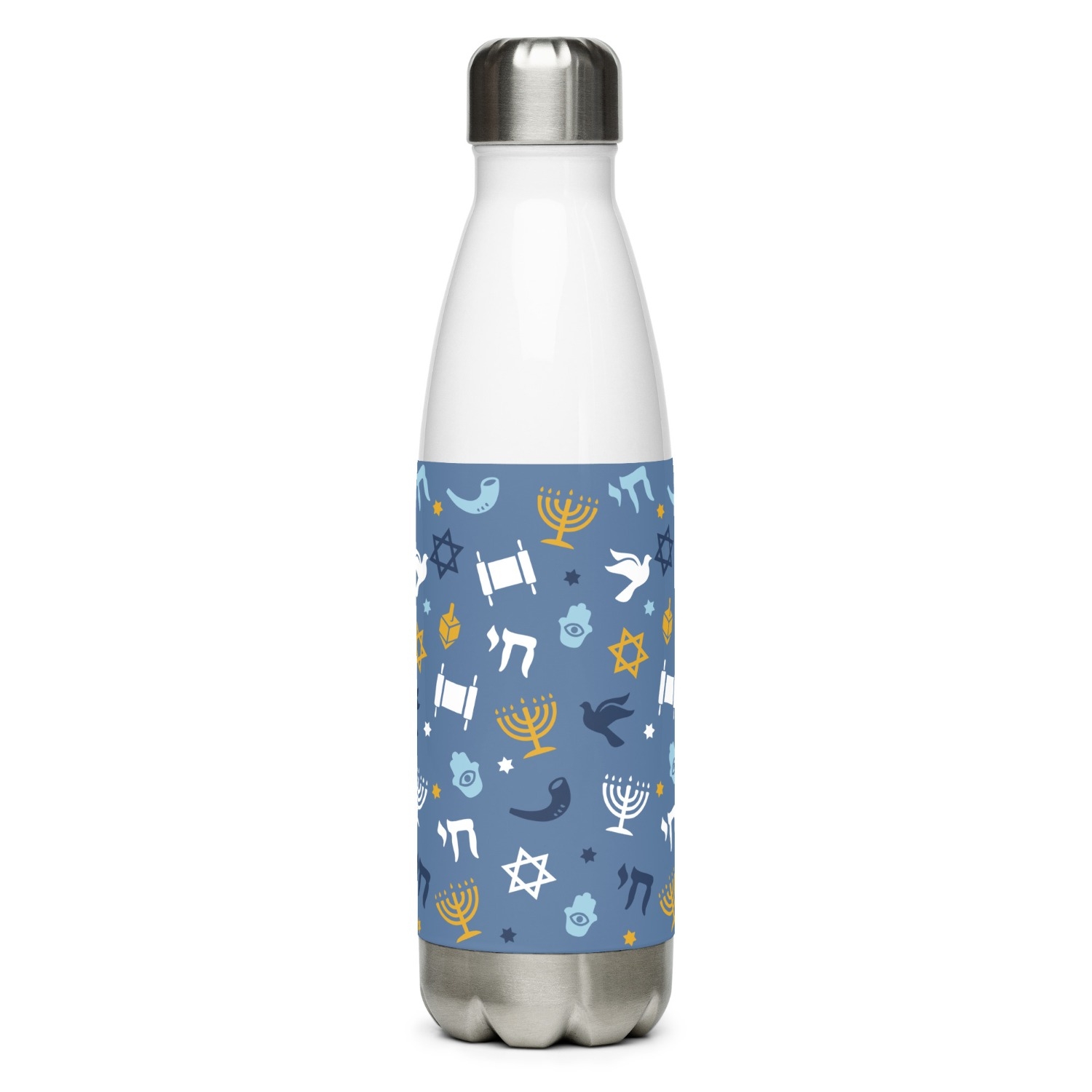 Jewish Symbols Stainless Steel Water Bottle main product photo
