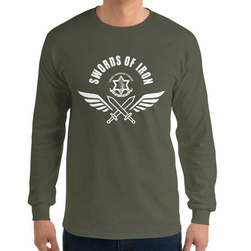 Swords of Iron Men’s Long Sleeve IDF Shirt main product photo