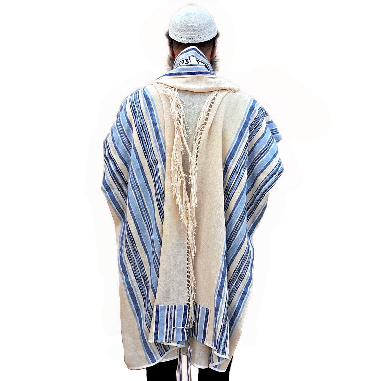 Tallis Man Handmade Chabad Tallit Set - Blue main product photo