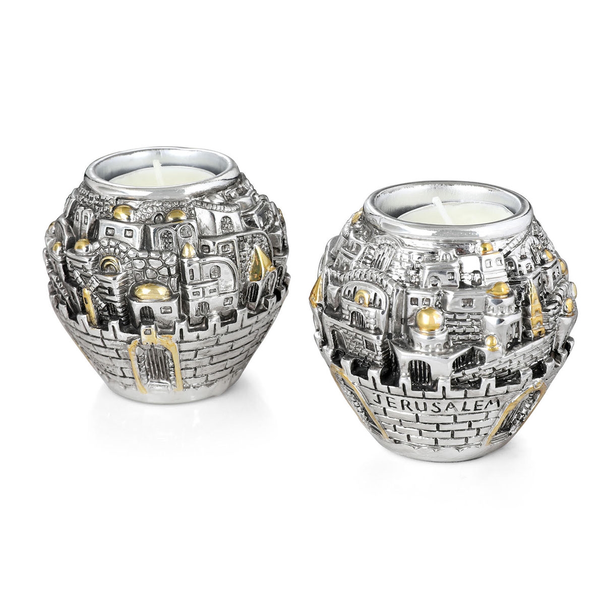 Large Tealight Candle Holders With Jerusalem Motif main product photo