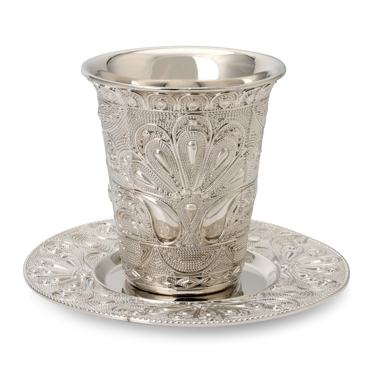Stunning Filigree Kiddush Cup Set main product photo