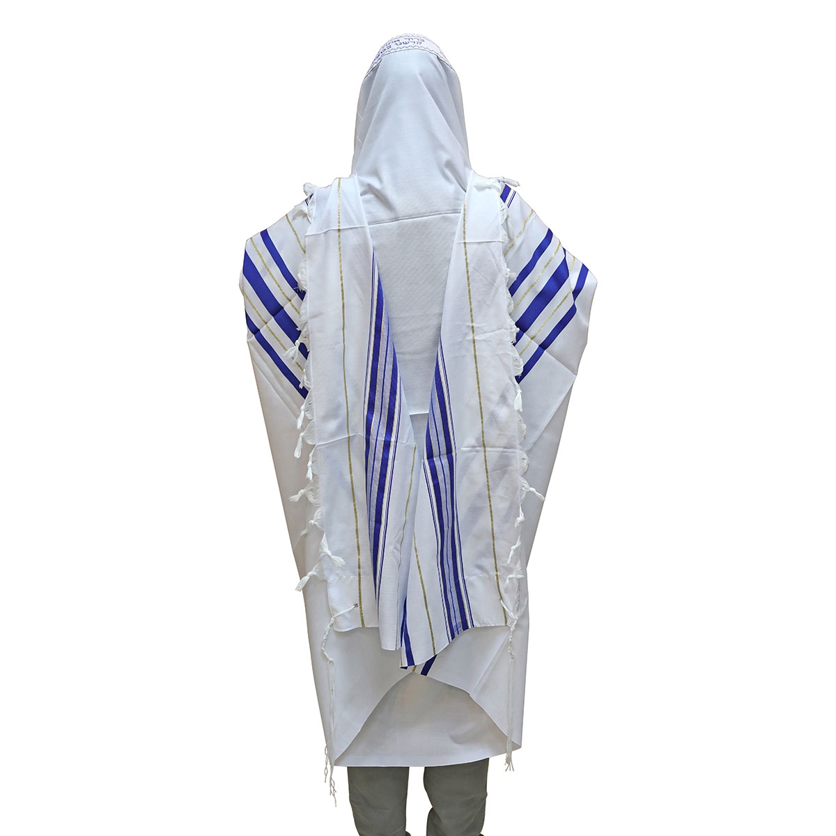 Talitnia Acrylic Tallit - Blue and Gold main product photo