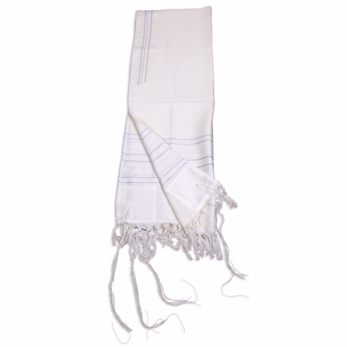 Talitnia Carmel Tallit - White and Silver main product photo