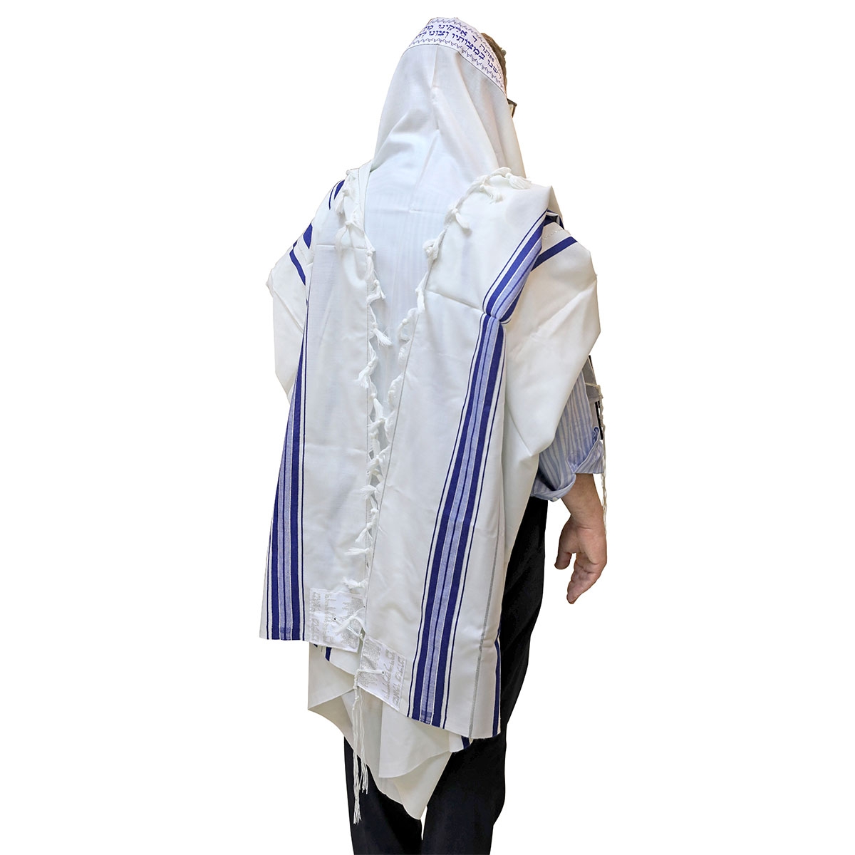 Talitnia Traditional Pure Wool Blue Tallit (Prayer Shawl) main product photo