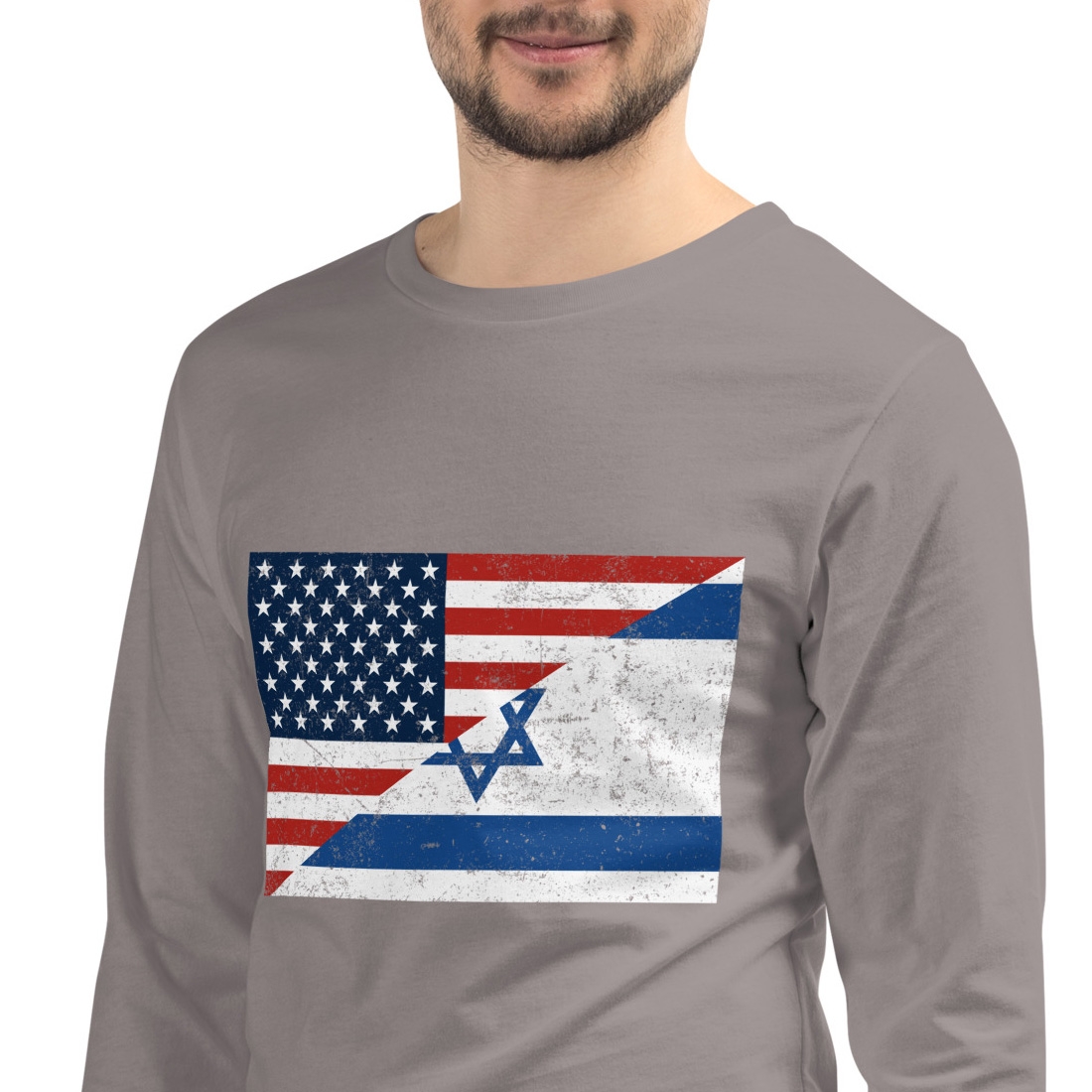USA / Israel Flags Unisex Long Sleeve Shirt main product photo