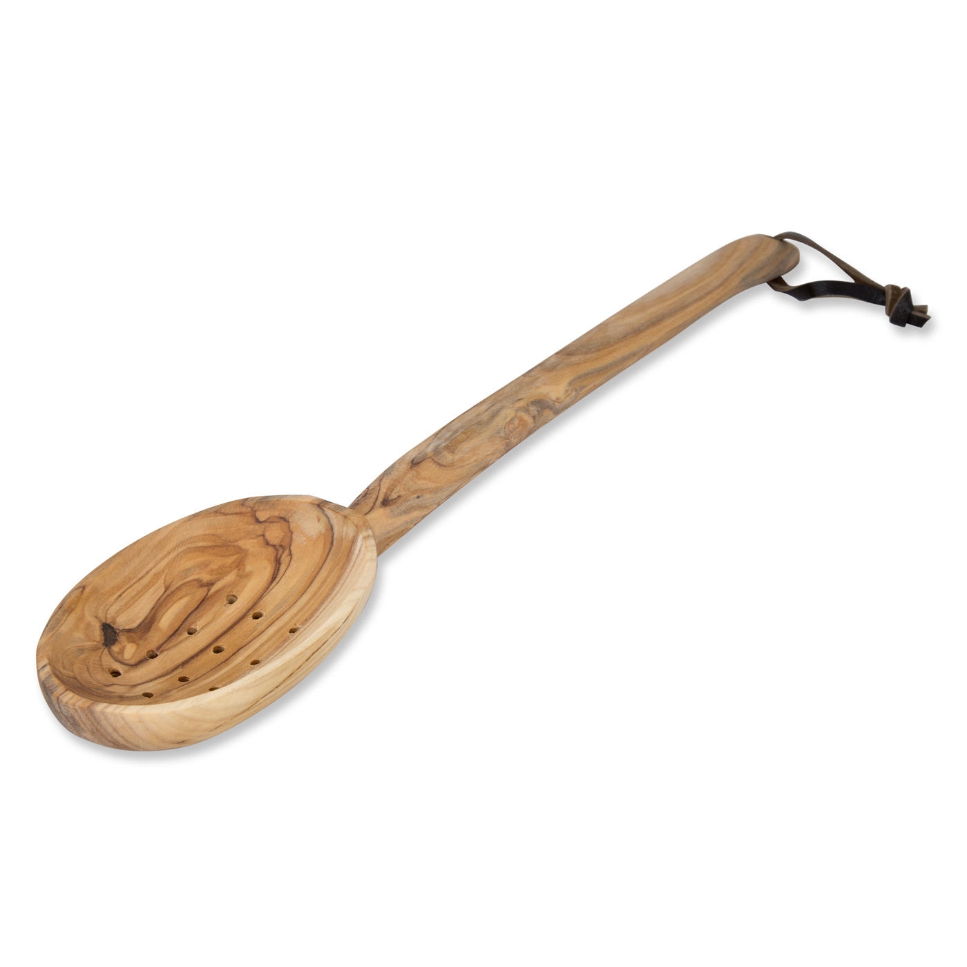 Olive Wood Holed Spatula main product photo