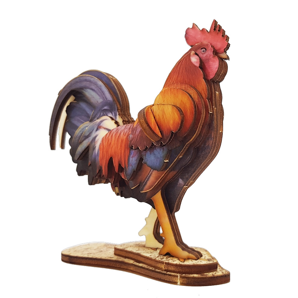 Interactive Rooster 3D Wooden Puzzle Kit main product photo