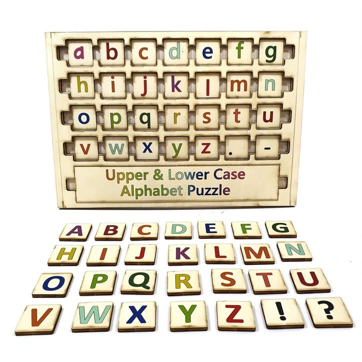 Upper & Lower Case Wooden Alphabet Puzzle for Kids main product photo